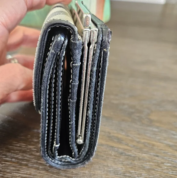 Burberry Blue Label Plaid KISSLOCK Wallet - Picture 7 of 9